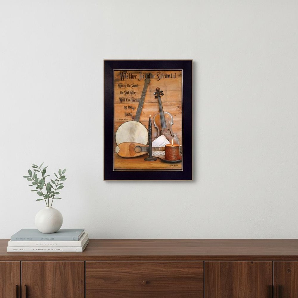Music Black Framed Print Wall Art