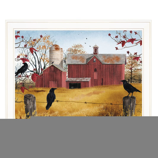 Autumn Gold 6 White Framed Print Wall Art