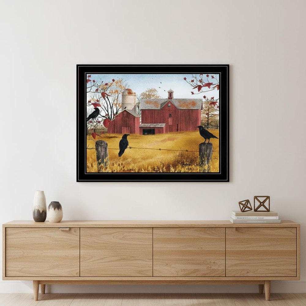 Autumn Gold 7 Black Framed Print Wall Art