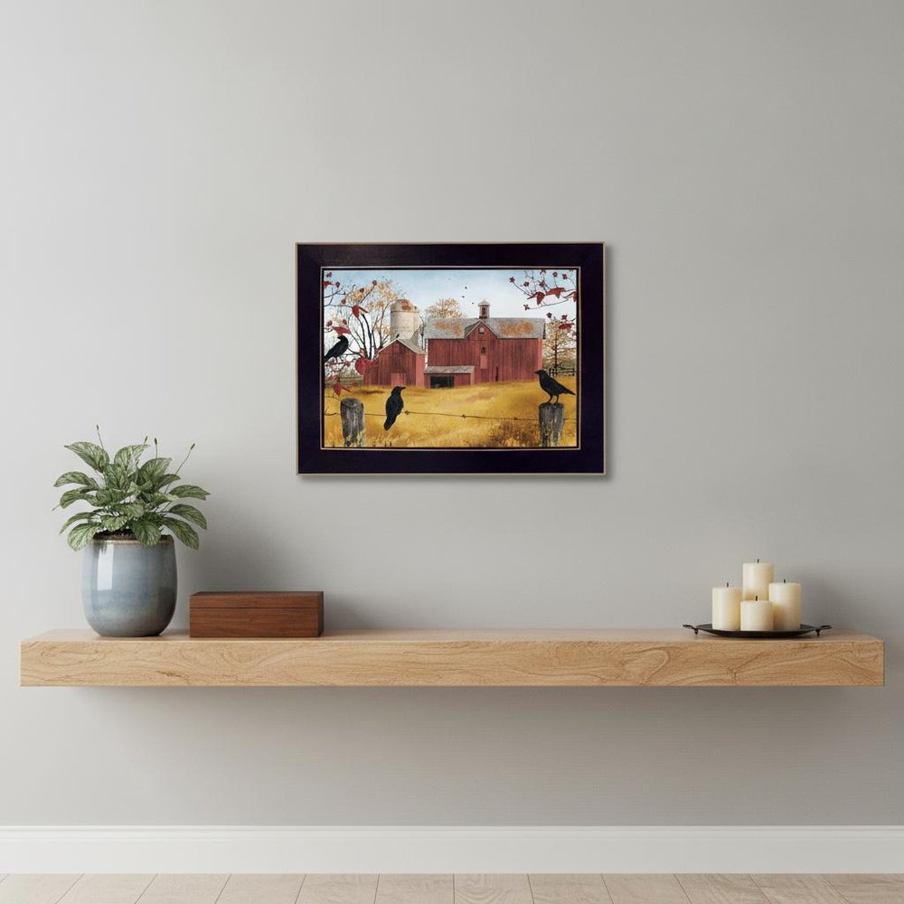 Autumn Gold 3 Black Framed Print Wall Art