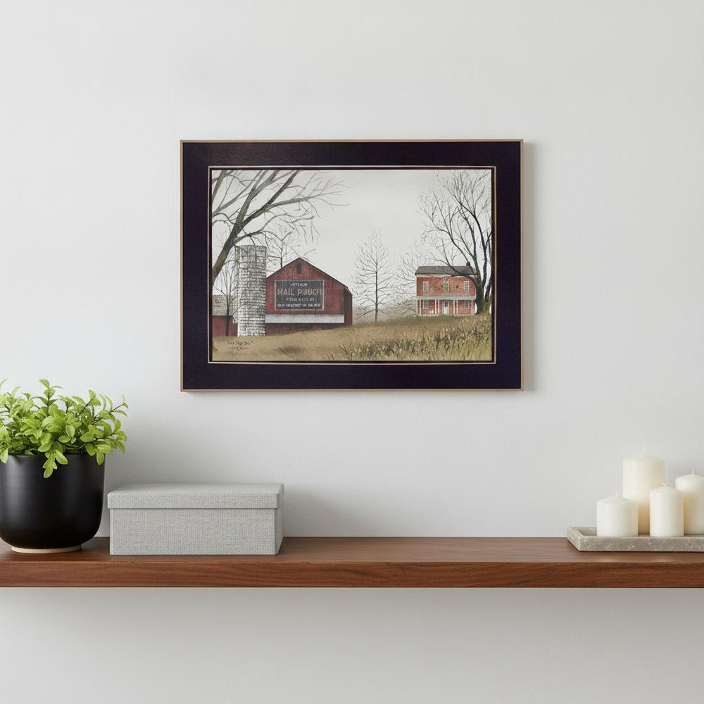 Mail Pouch Barn Black Framed Print Wall Art