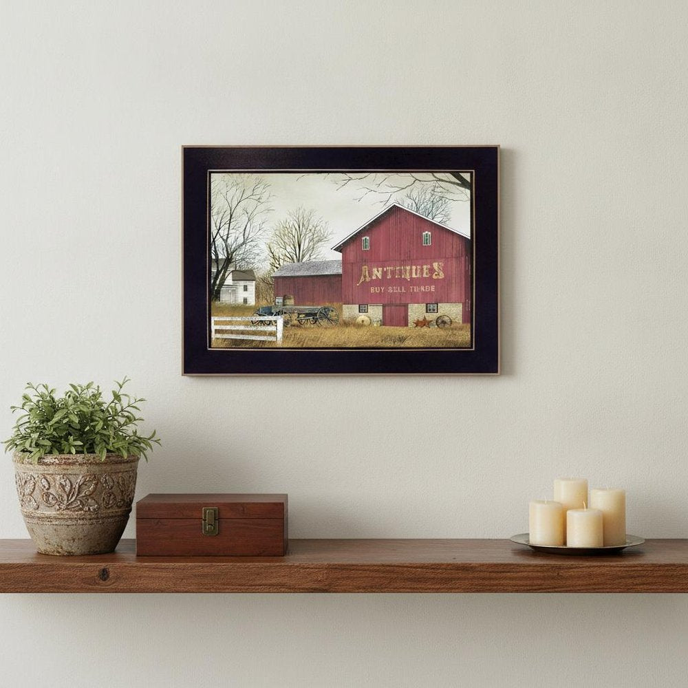Antique Barn Black Framed Print Wall Art