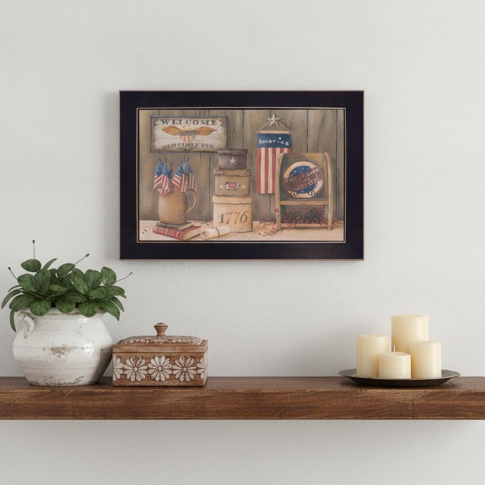 Sweet Land of Liberty 1 Black Framed Print Wall Art