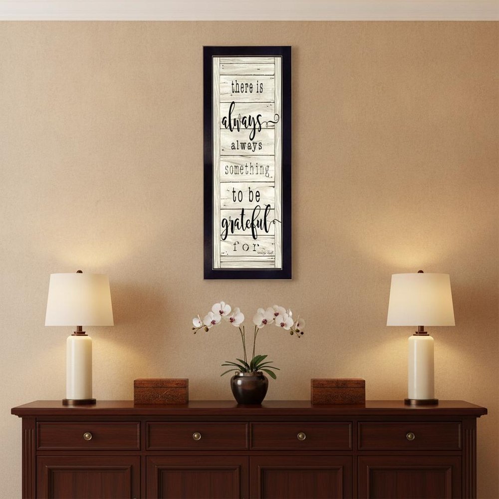 Be Grateful Black Framed Print Wall Art