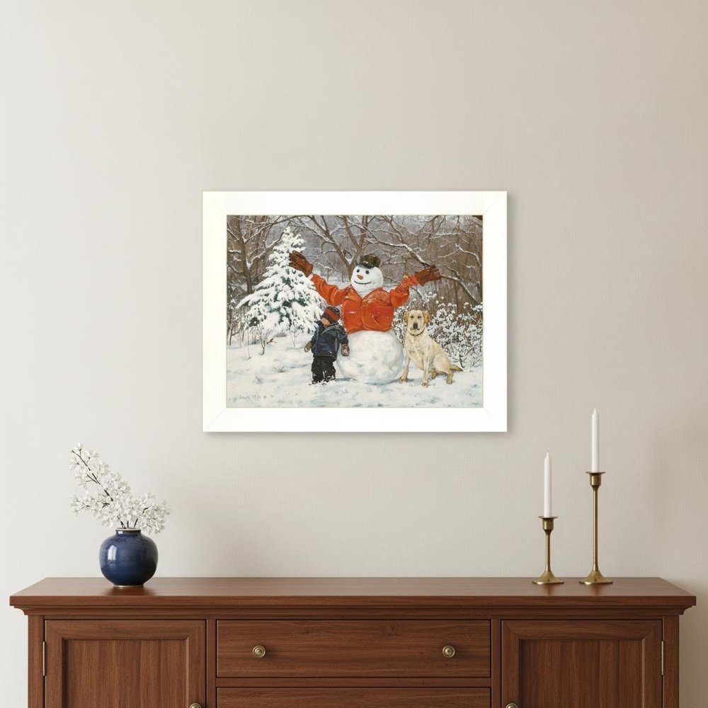 Buddies 1 White Framed Print Wall Art