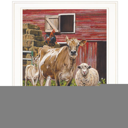 Barnyardigans White Framed Print Wall Art