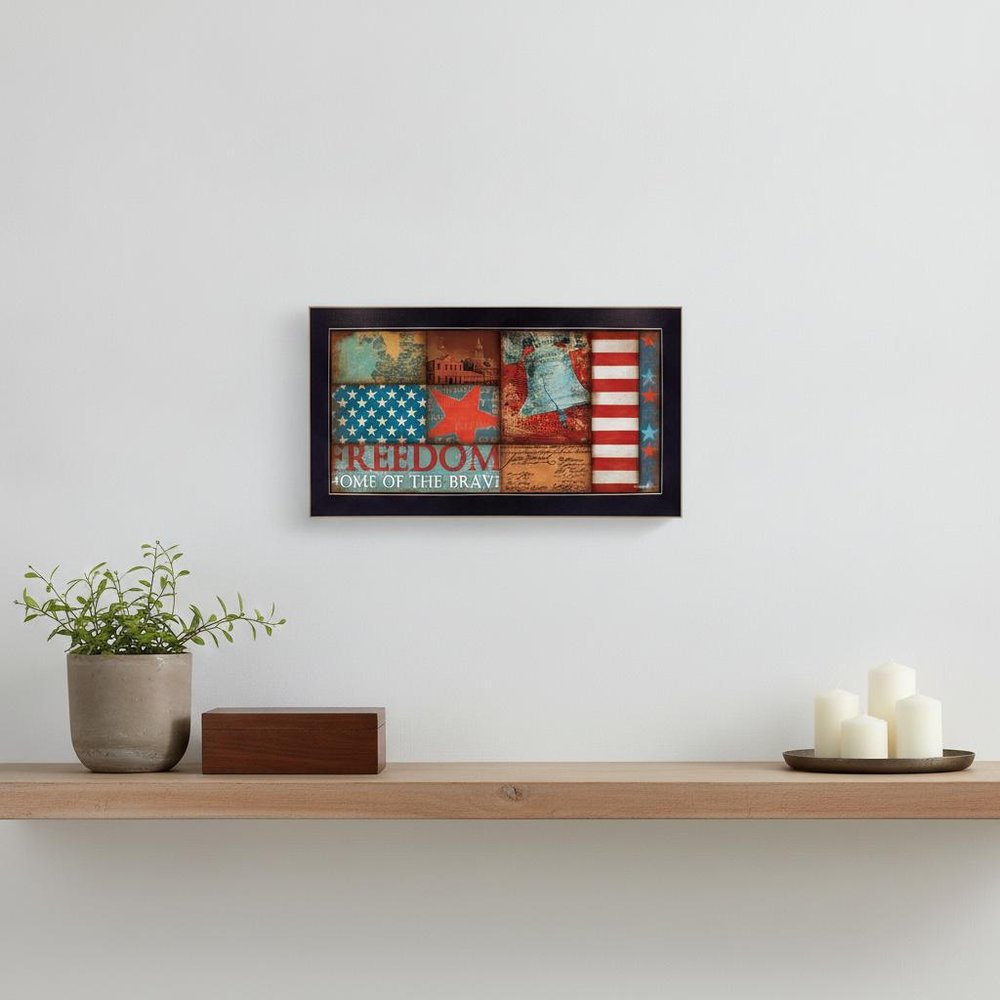 Freedom Black Framed Print Wall Art