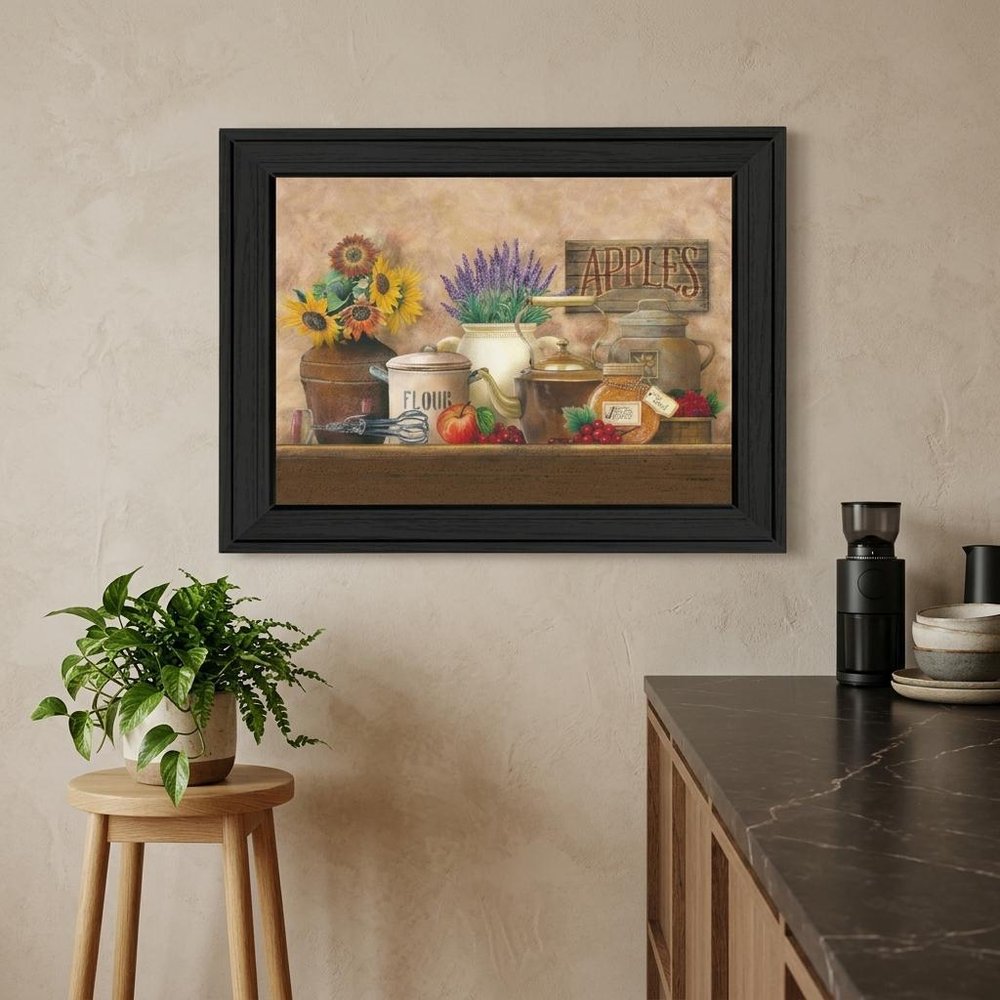 Antique Kitchen Black Framed Print Kitchen Wall Art
