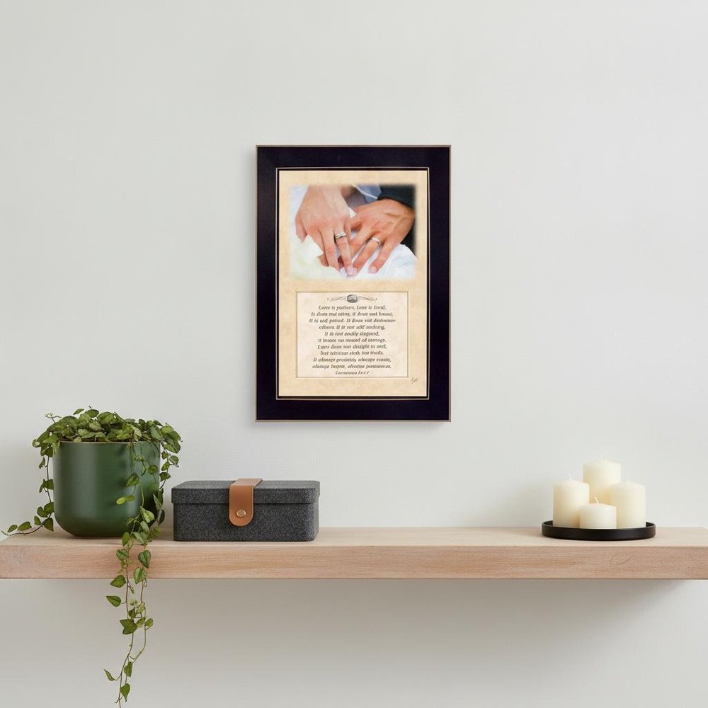 Love is Kind Black Framed Print Wall Art