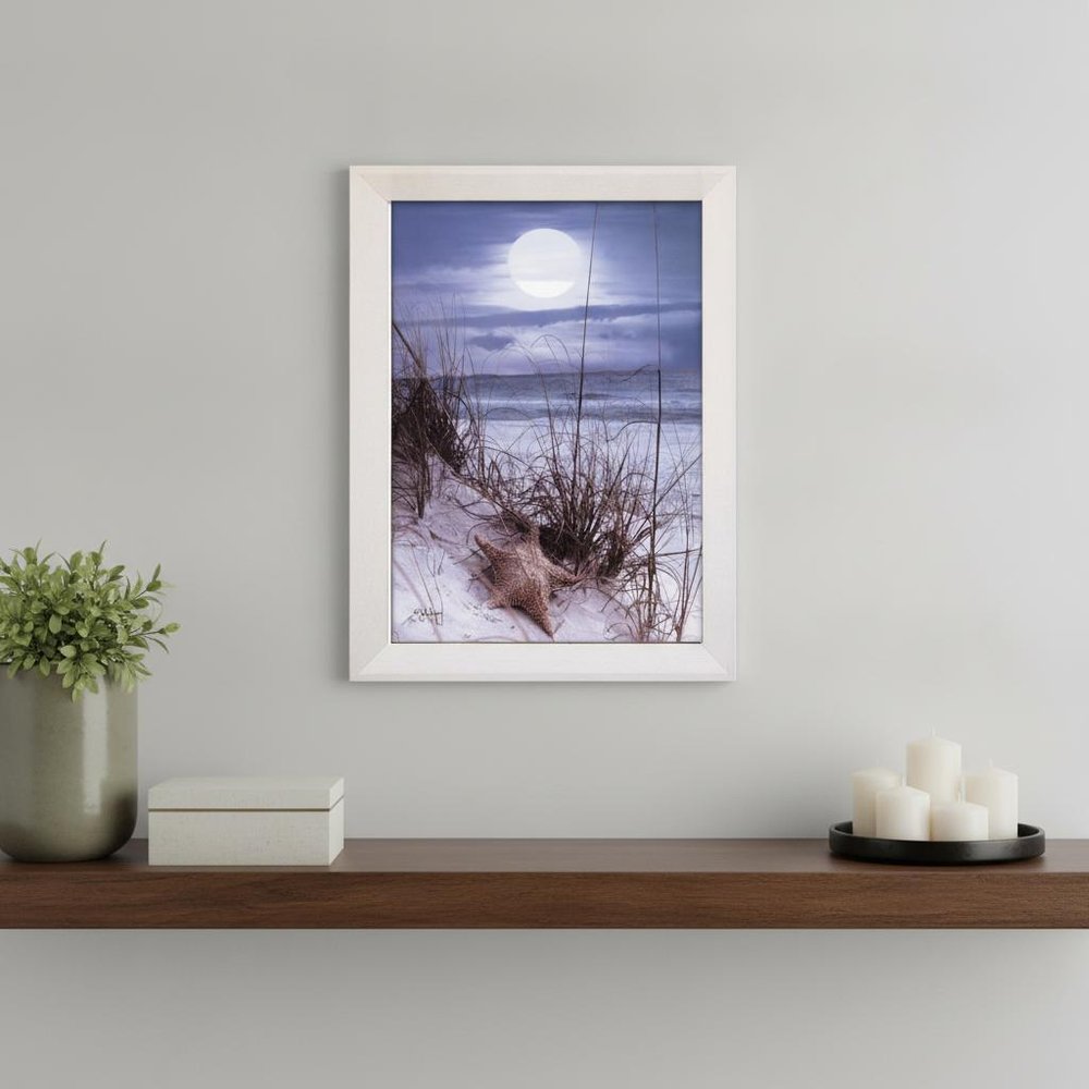 The Seashore White Framed Print Wall Art