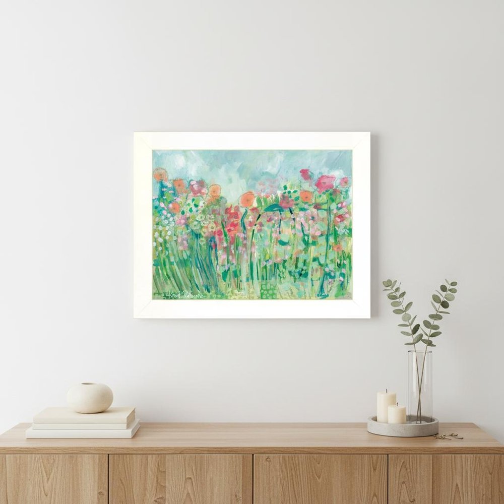 Growing Things I White Framed Print Wall Art