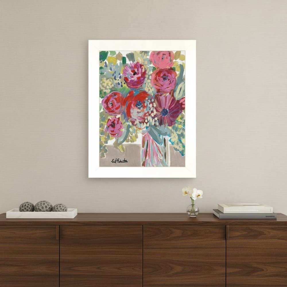 Blooming in the Window Sill White Framed Print Wall Art