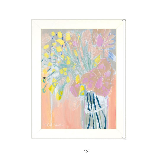 Maybe Shes a Wildflower White Framed Print Wall Art