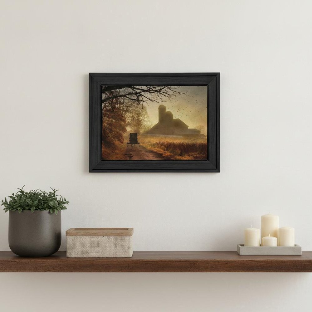 Sunday Morning 1 Black Framed Print Wall Art