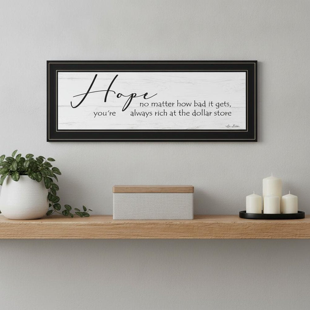 Hope Black Framed Print Wall Art