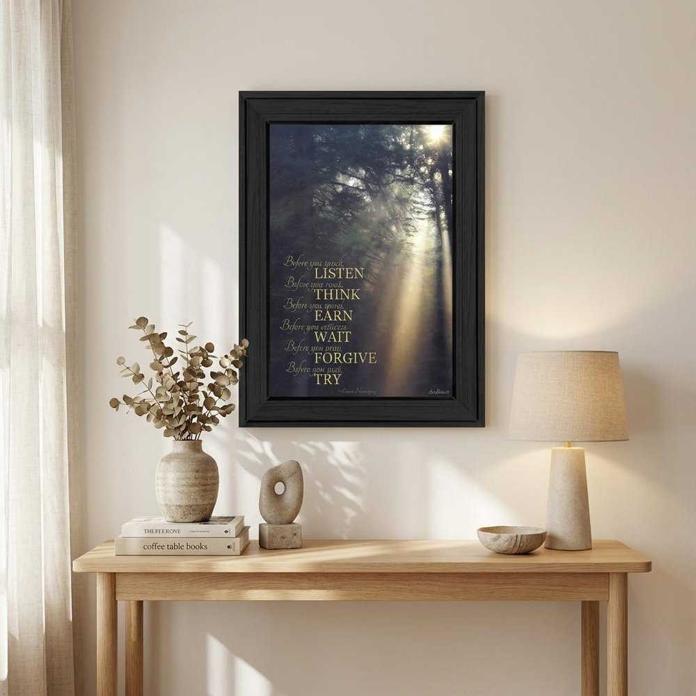 Before You 1 Black Framed Print Wall Art