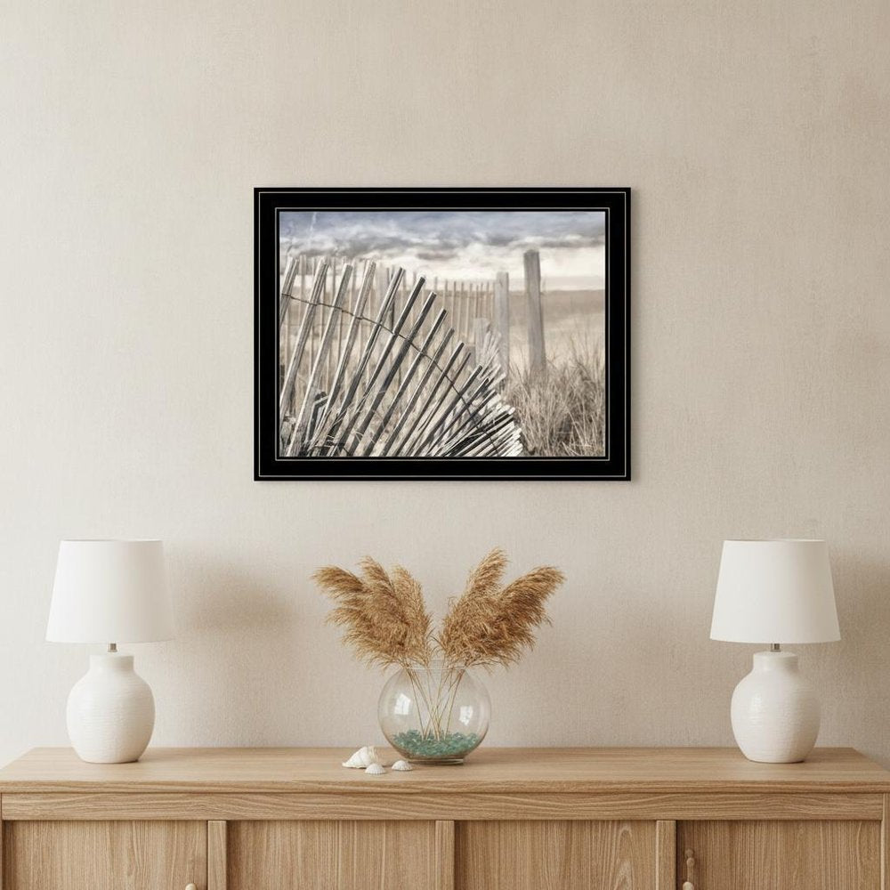 On The Coastline 2 Black Framed Print Wall Art