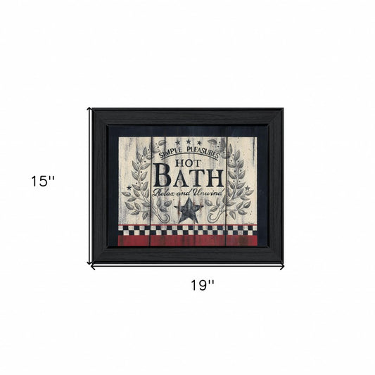 Hot Bath 10 Black Framed Print Bathroom Wall Art