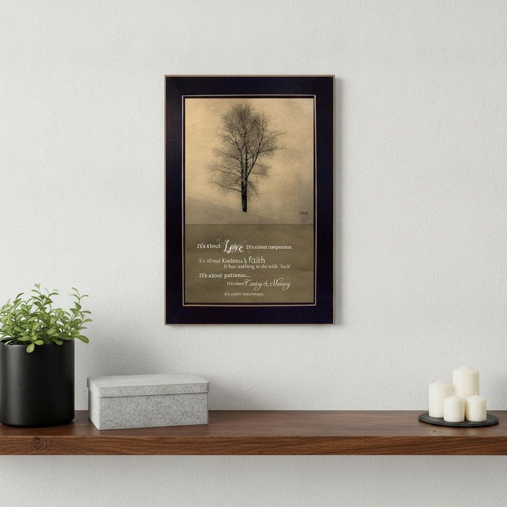 Its All About Love Black Framed Print Wall Art
