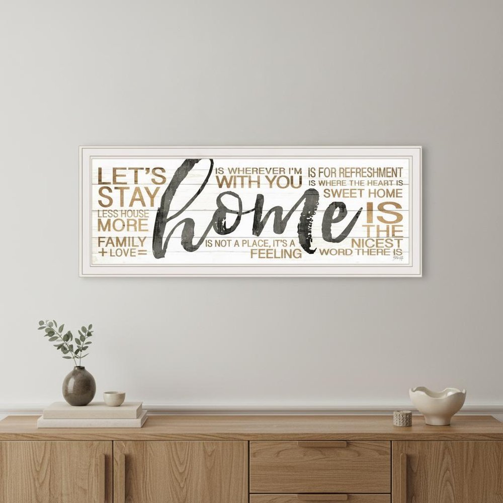Home White Framed Print Wall Art
