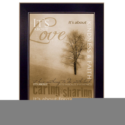 Its About Love 1 Black Framed Print Wall Art
