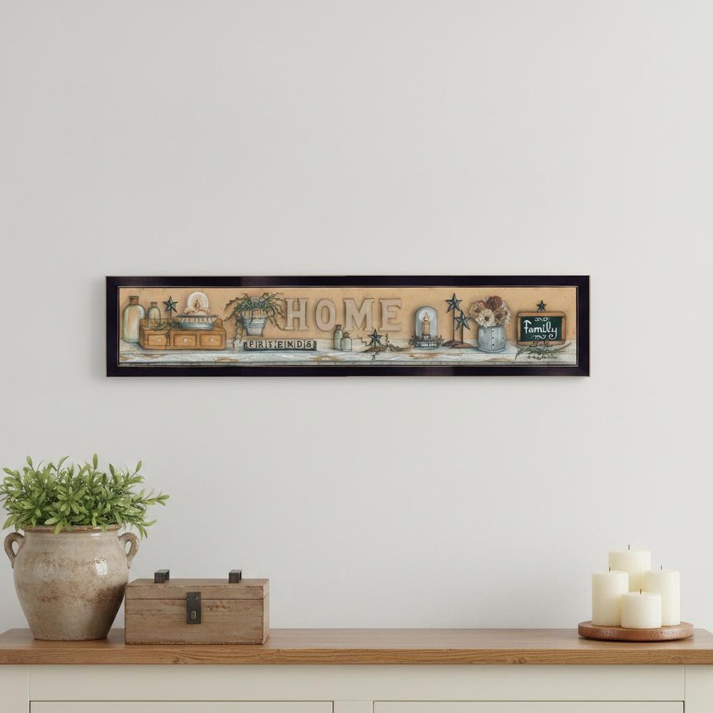Where Family and Friends Gather Black Framed Print Wall Art
