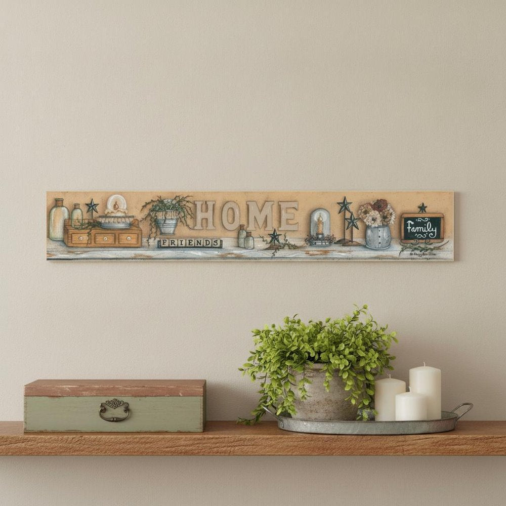 Where Family and Friends Gather White Framed Print Wall Art