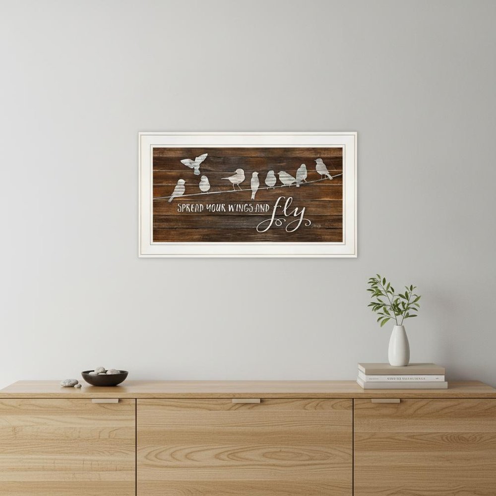 Spread Your Wings and Fly 1 White Framed Print Wall Art