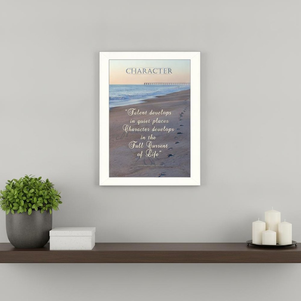 Character 2 White Framed Print Wall Art