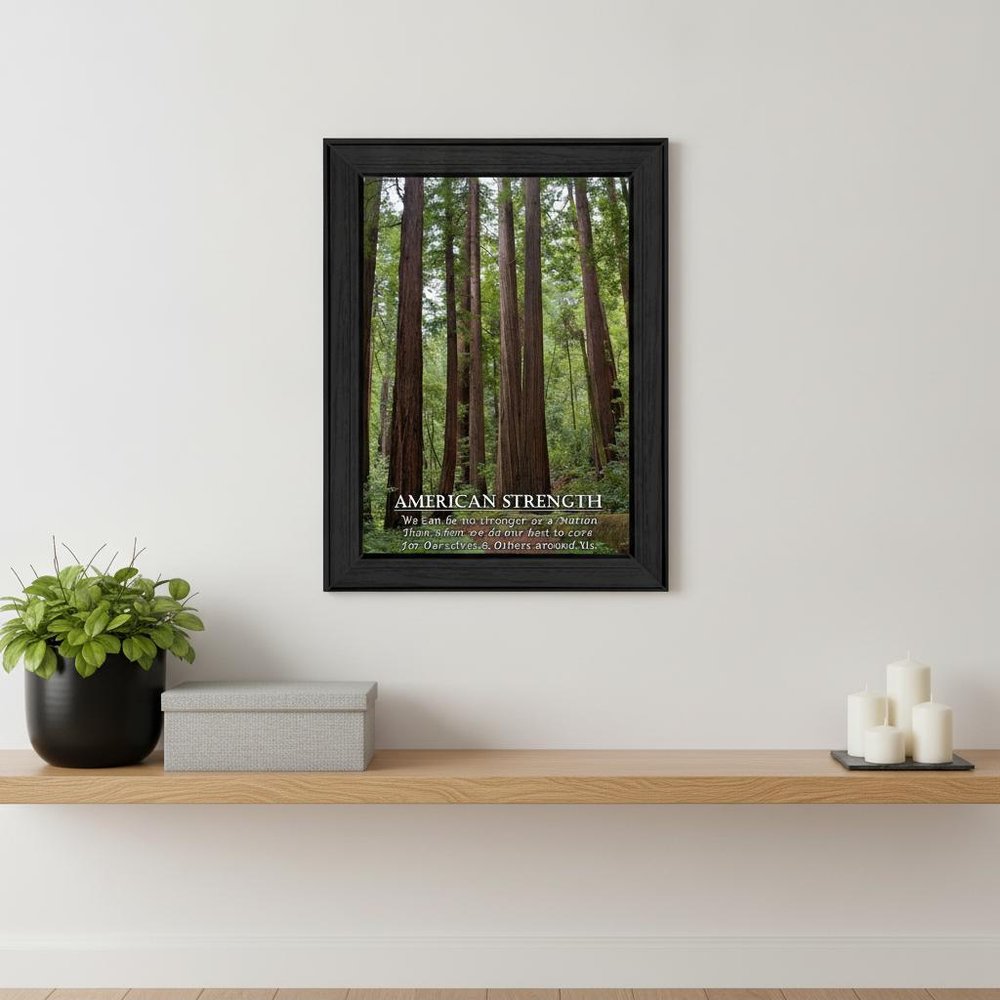 American Strength 1 Black Framed Print Wall Art