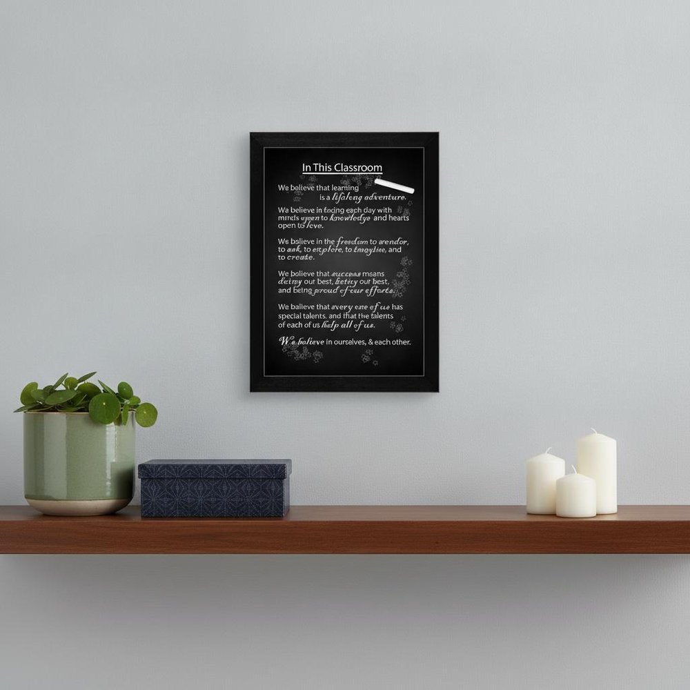 In the Classroom Black Framed Print Wall Art