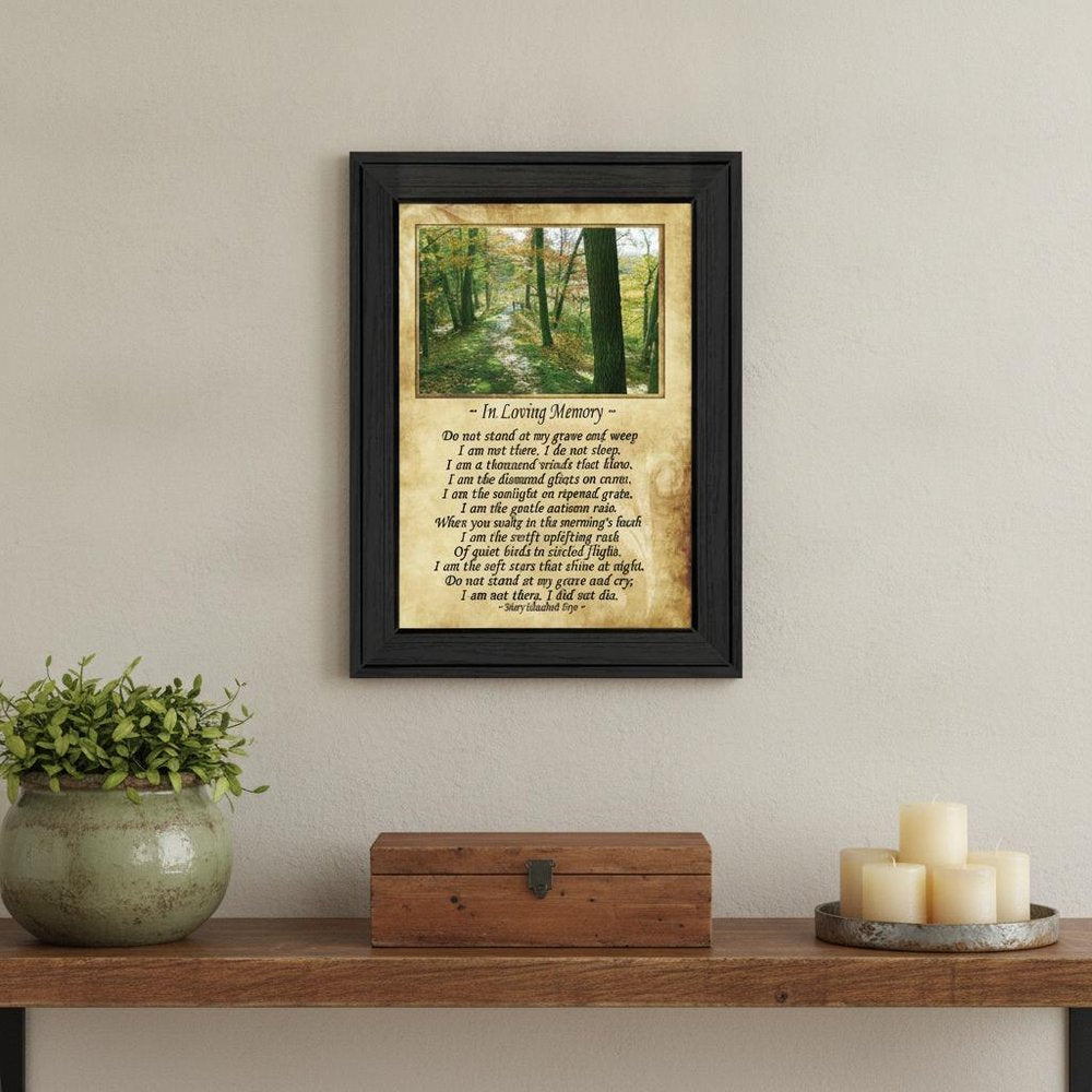 In Loving Memory 1 Black Framed Print Wall Art
