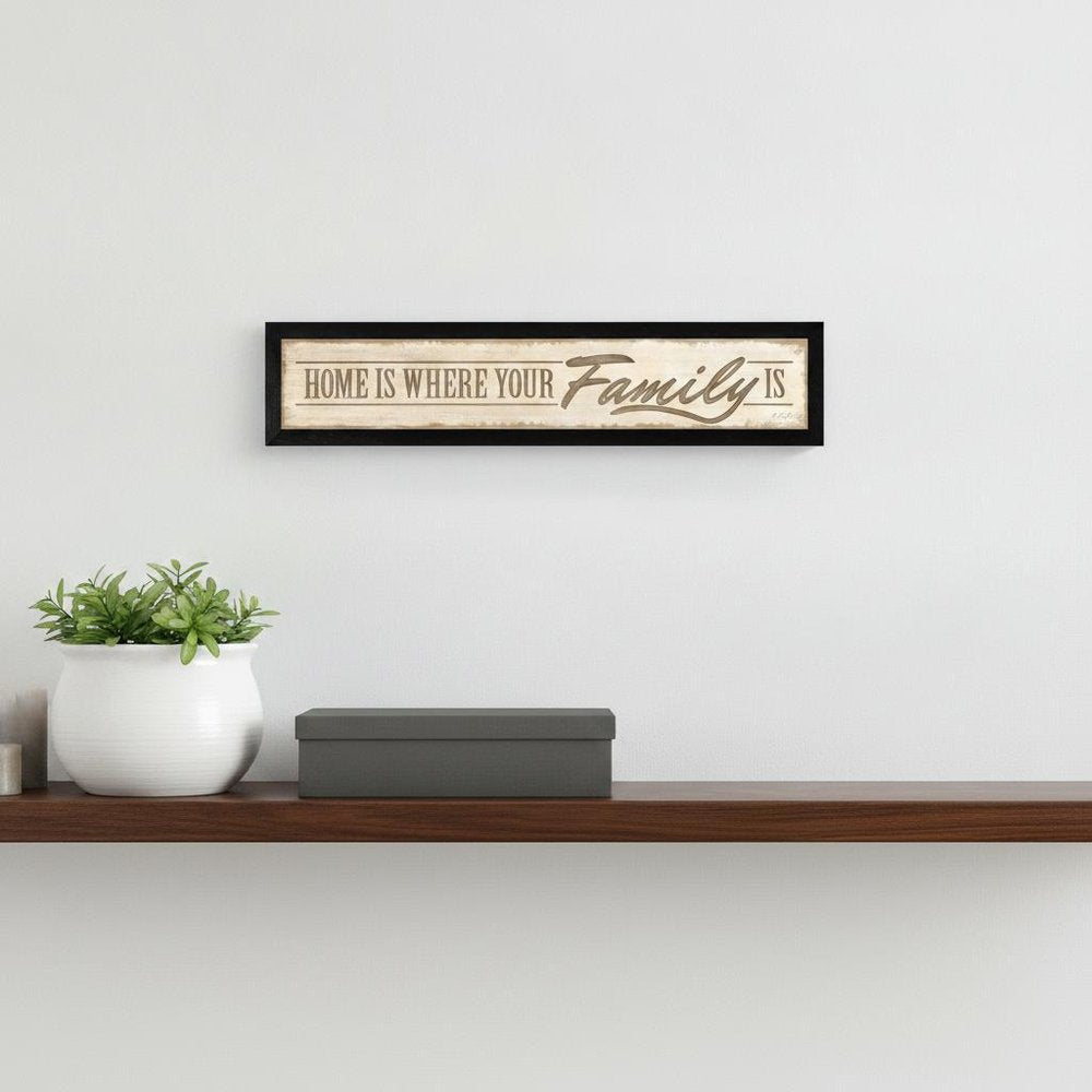 Home Is? 1 Black Framed Print Wall Art
