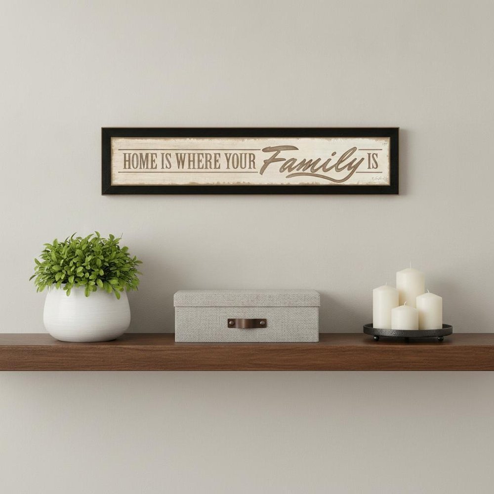 Home Is? 2 Black Framed Print Wall Art