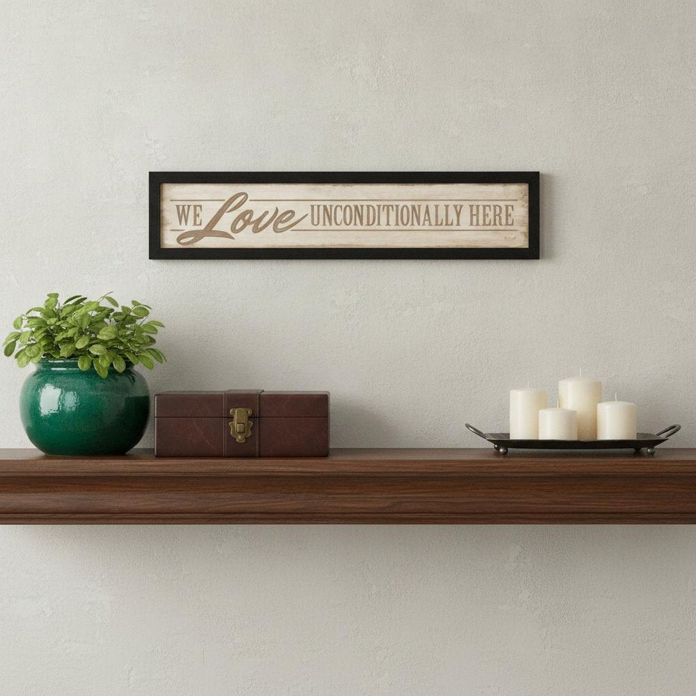 Love Unconditionally 1 Black Framed Print Wall Art