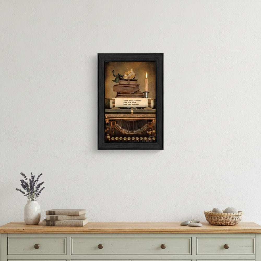 Learn from Yesterday Black Framed Print Wall Art