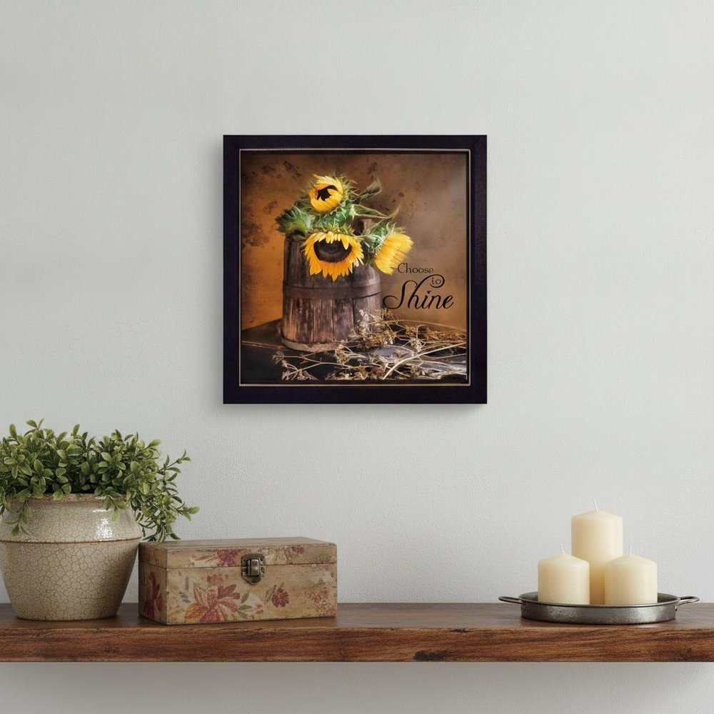 Choose to Shine Black Framed Print Wall Art