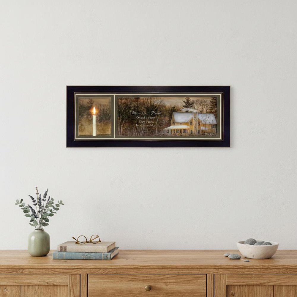 God Bless Our Home 2 Black Framed Print Wall Art