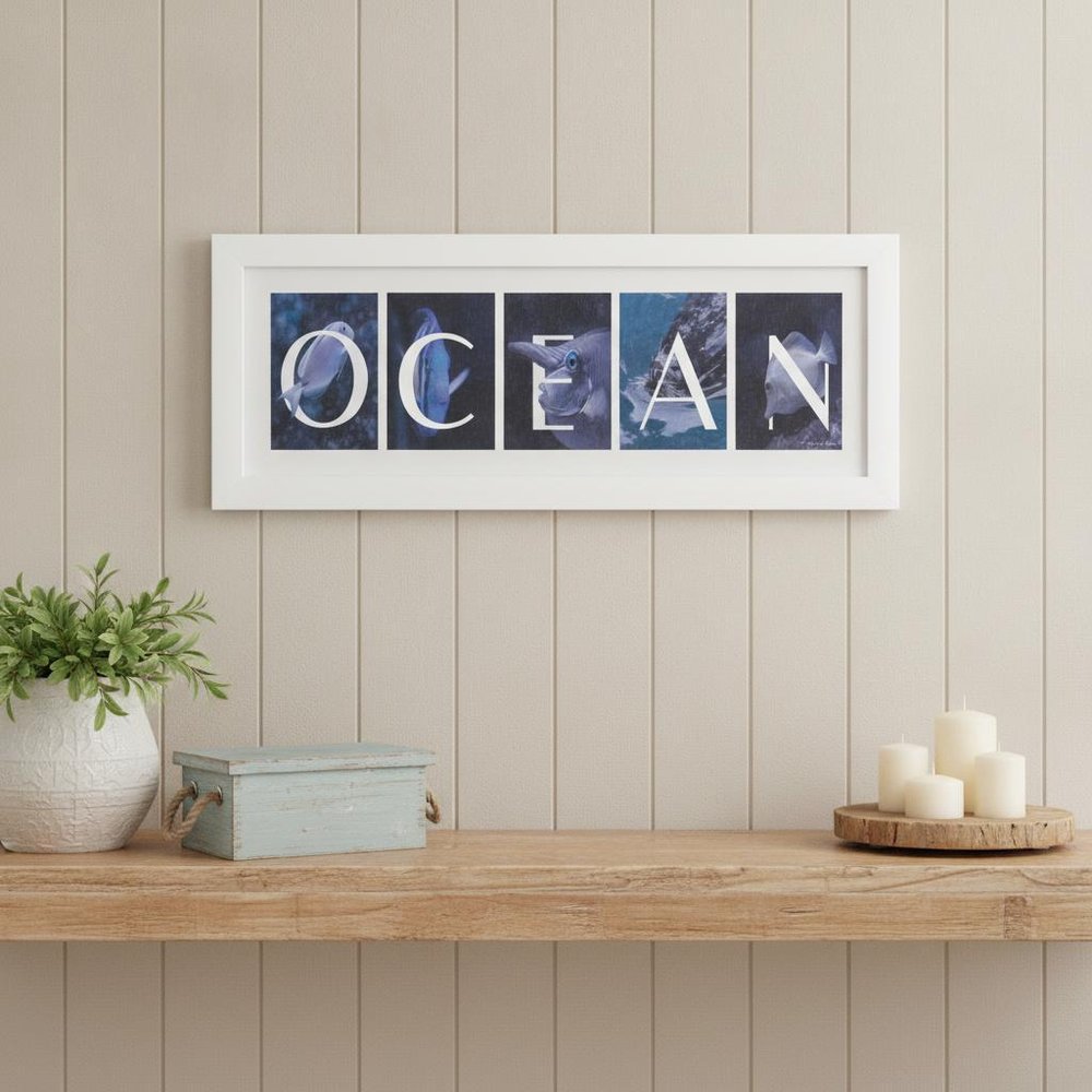 Ocean 2 White Framed Print Wall Art