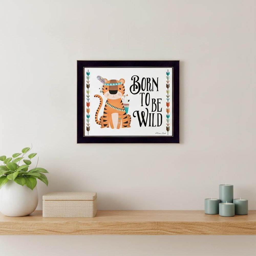 Born to be Wild 1 Black Framed Print Wall Art