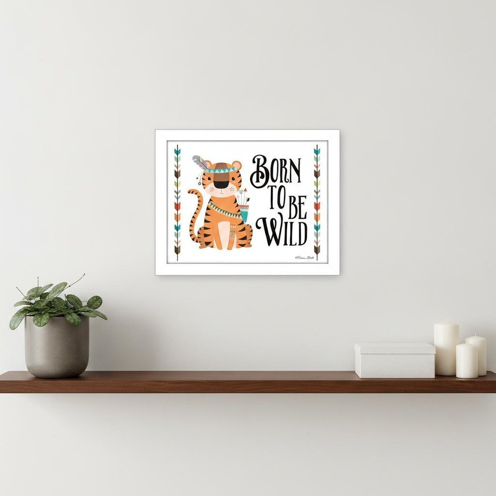 Born to be Wild 2 White Framed Print Wall Art
