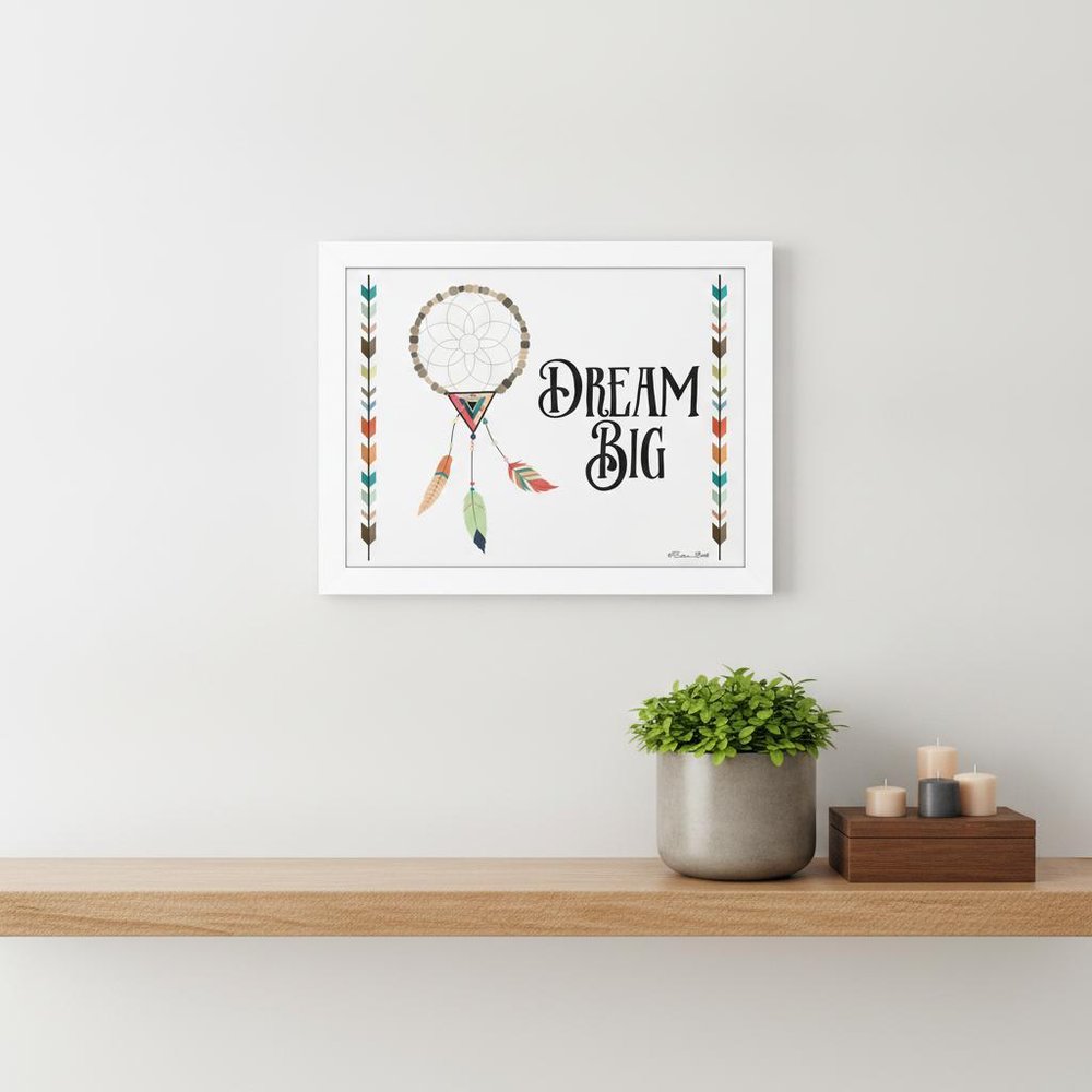 Dream Big 2 White Framed Print Wall Art