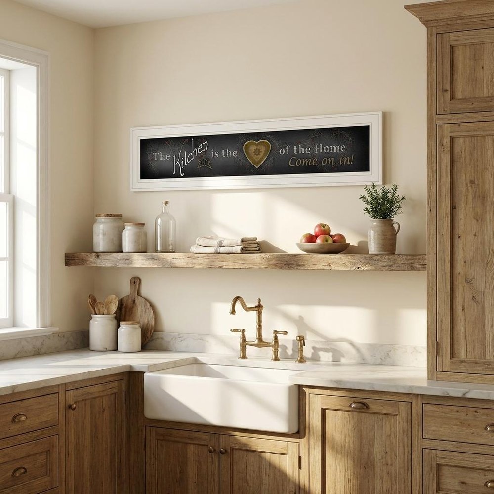 Chalkboard Kitchen 1 White Framed Print Kitchen Wall Art