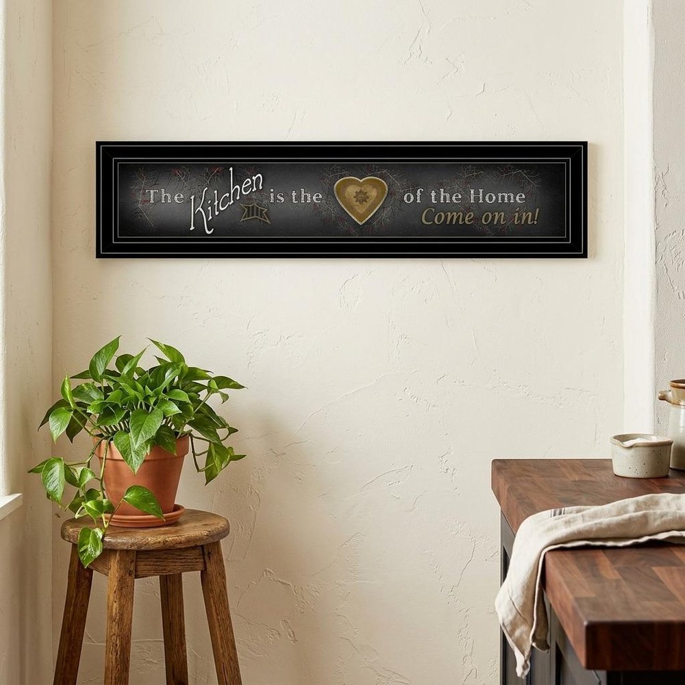 Chalkboard Kitchen 2 Black Framed Print Kitchen Wall Art
