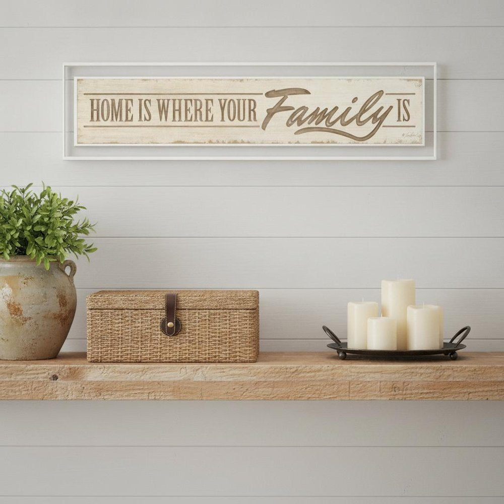 Home Is? 3 White Framed Print Wall Art