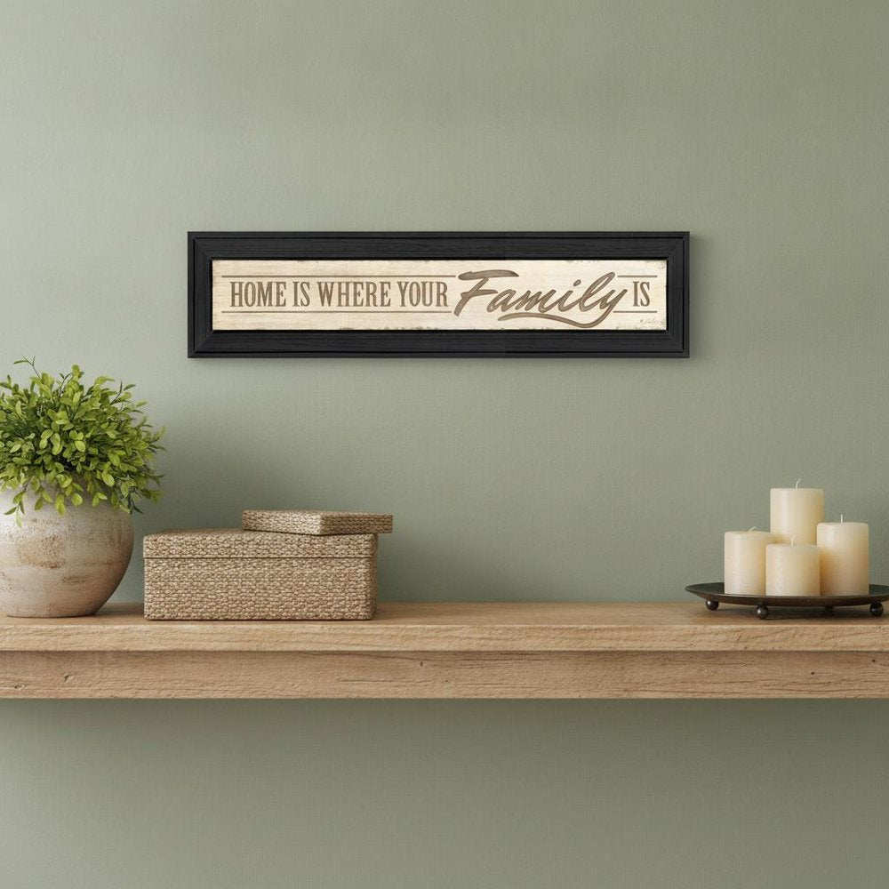 Home Is? 4 Black Framed Print Wall Art