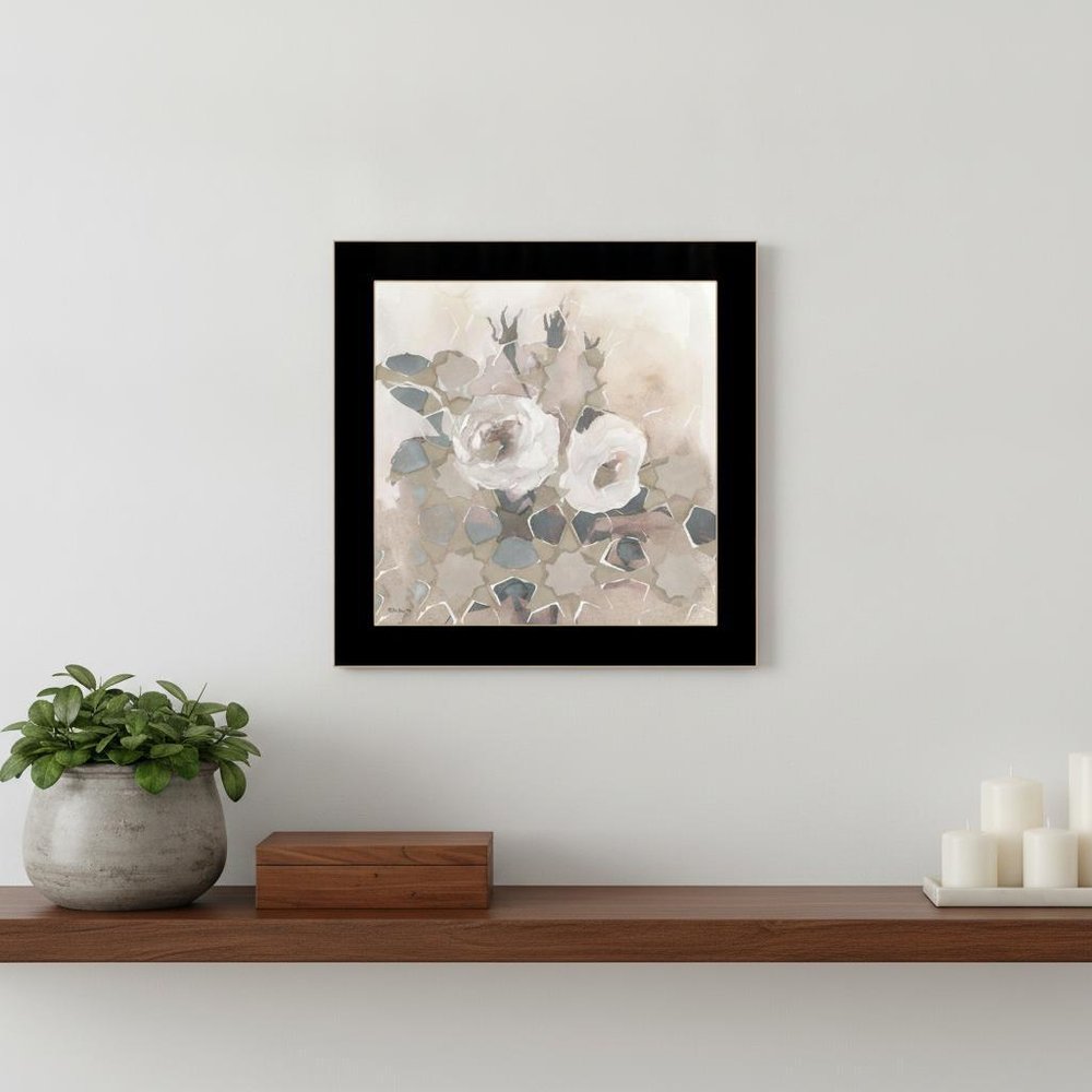 Transitional Blooms I 1 Black Framed Print Wall Art