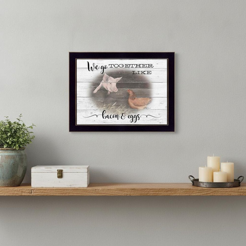 We Go Together 3 Black Framed Print Wall Art