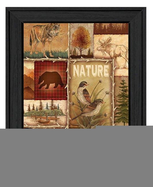 Lodge Collage II Black Framed Print Wall Art