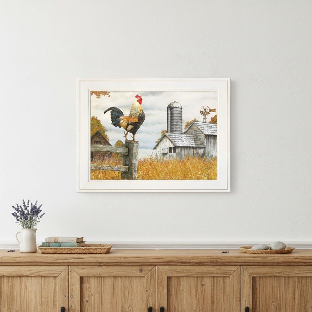 Down on the Farm II White Framed Print Wall Art
